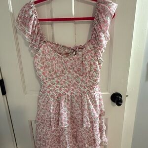 Altar'd State Pink Floral Mini Dress